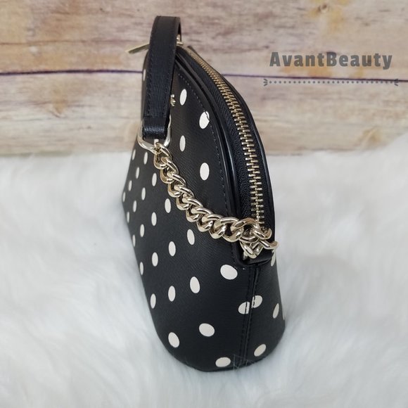 Kate Spade Small Dome Crossbody Cabana dot Black - Picture 9 of 16